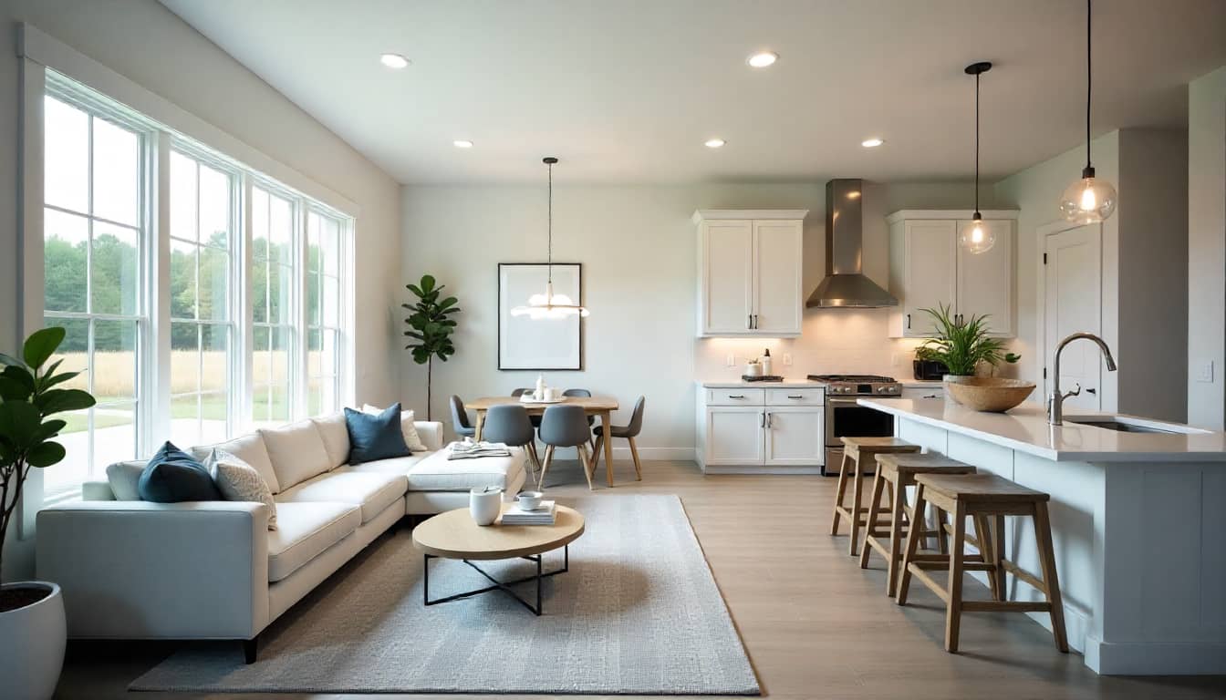 Open-concept living area in a Century Communities home