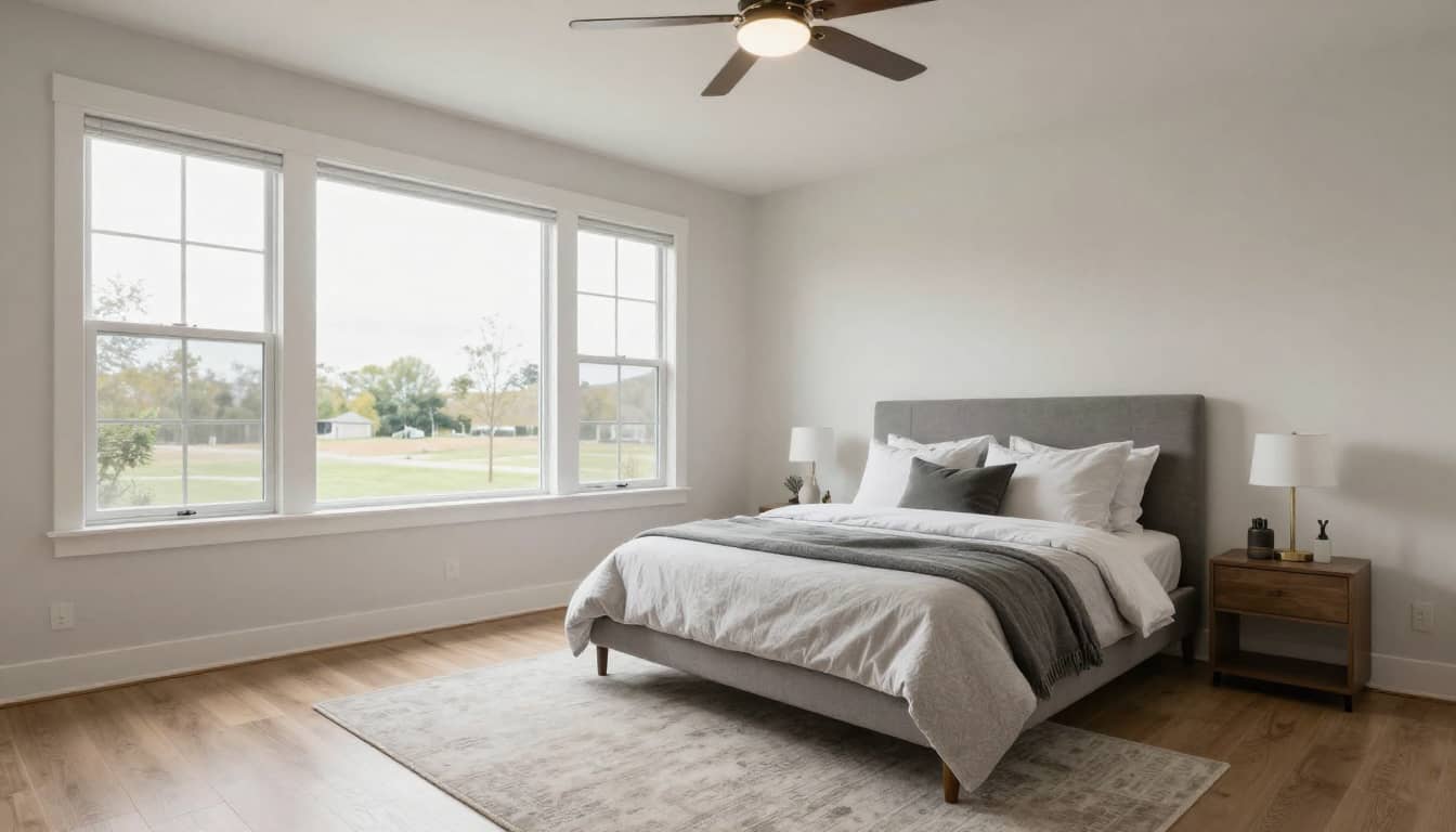 Primary bedroom in a True Homes home