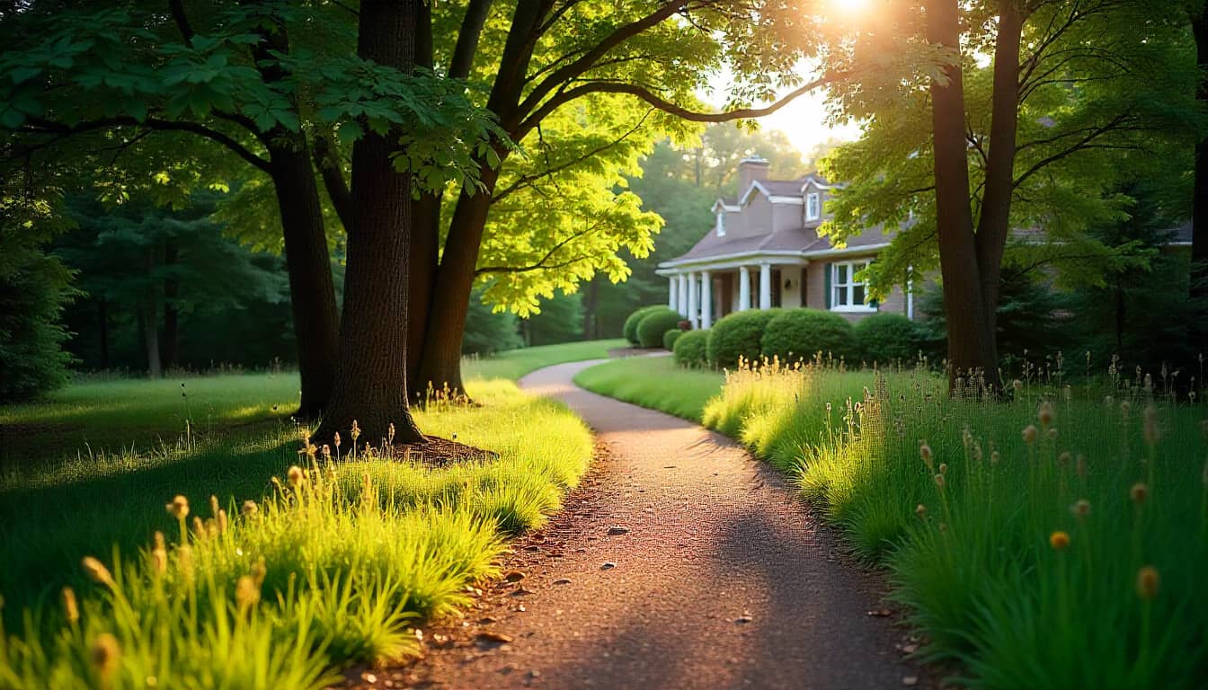 Walking trail near Stonecrest Homes semi-custom community, Moore County, NC