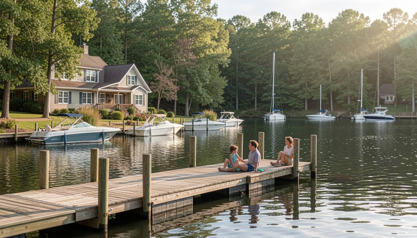 Charming waterfront property with private dock in Seven Lakes, North Carolina