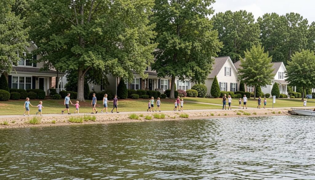 Inviting lakefront neighborhood in Seven Lakes, North Carolina